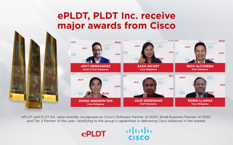 ePLDT, PLDT Inc. receive major awards at Cisco Partner Appreciation Awards